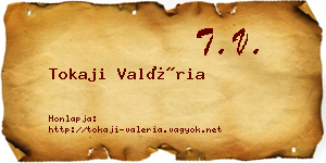 Tokaji Valéria névjegykártya